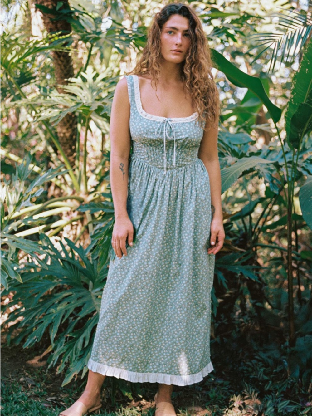 Christy Dawn The Eliana dress in verte tulips